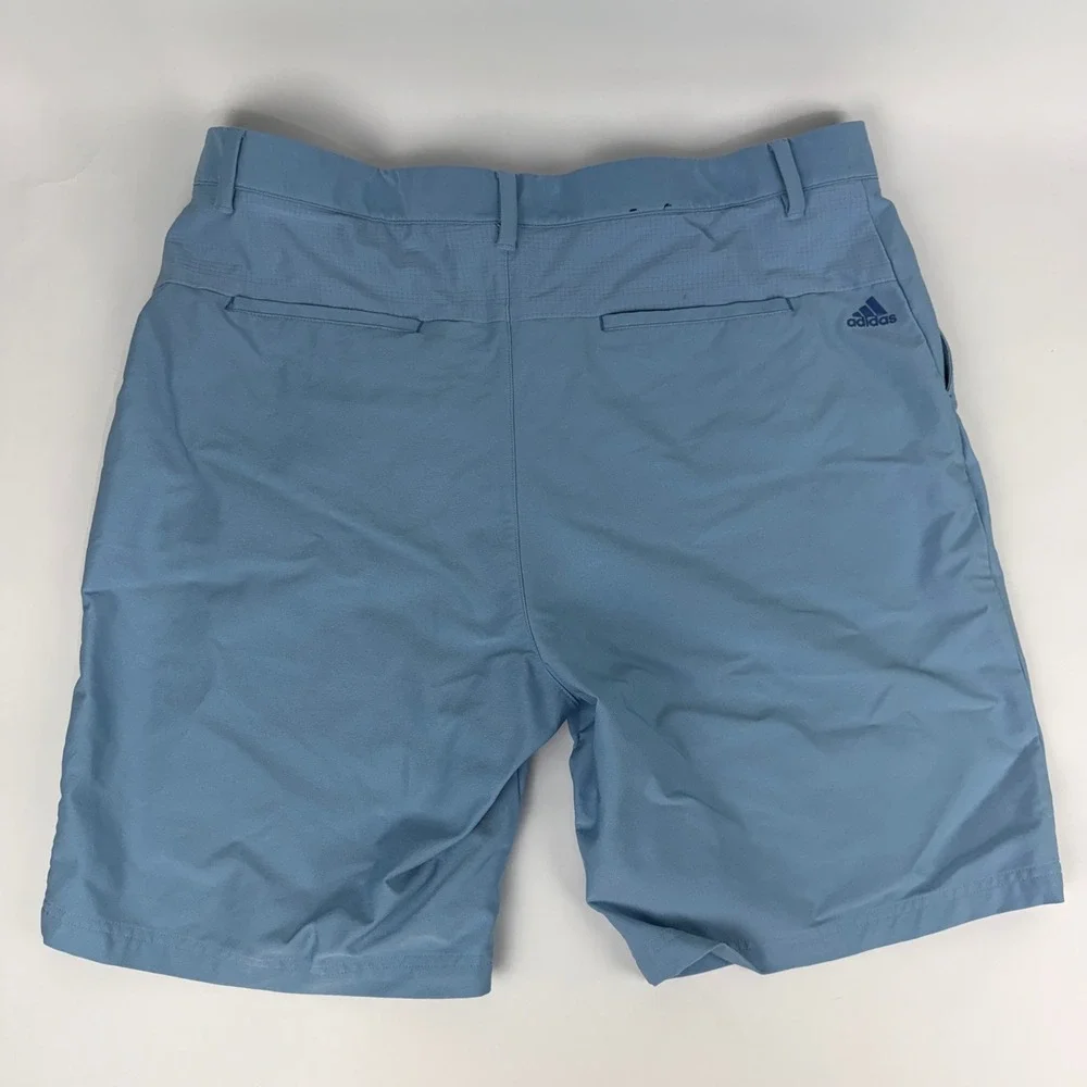 Adidas Golf Shorts Mens 40 Blue Performance Stretch‎ Flat Front Activewear